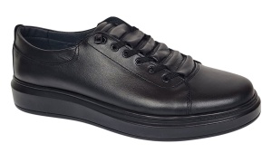 Pantofi barbati casual din piele naturala AK Negru GKR96N - Img 4