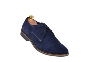 Pantofi barbati casual din piele naturala bleumarin - 85BLVEL
