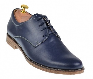 Pantofi barbati casual din piele naturala bleumarin - PABLM - Img 2