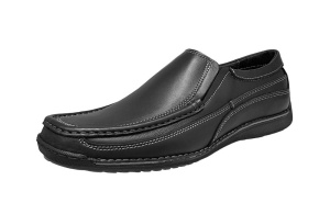 Pantofi barbati casual din piele naturala cu elastic Bleumarin, GKR110N - Img 6