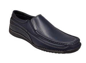 Pantofi barbati casual din piele naturala cu elastic Bleumarin, GKR82BLU