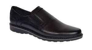 Pantofi barbati casual din piele naturala cu elastic negru GKRSPORTELN - Img 9