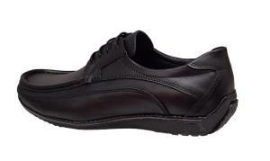 Pantofi barbati casual din piele naturala cu siret Negru GKR100N - Img 3