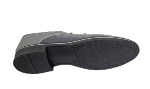 Pantofi barbati casual din piele naturala, culoare Gri - 858GG - Img 3