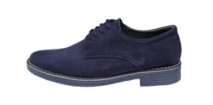 Pantofi barbati casual din piele naturala intoarsa Bleumarin - 855VELBLM - Img 3
