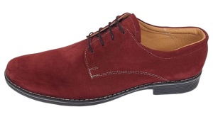 Pantofi barbati casual din piele naturala intoarsa bordeaux PAVELV - Img 4