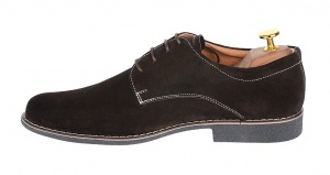 Pantofi barbati casual din piele naturala intoarsa - Model Maro Brun PAVELMARO - Img 4