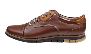 Pantofi barbati, casual din piele naturala, Maro, GKR67M - Img 5