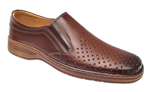 Pantofi barbati casual din piele naturala - Model perforat Maro 504M