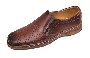 Pantofi barbati casual din piele naturala - Model perforat Maro 504M - Img 6