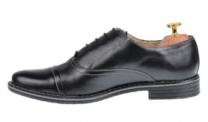 Pantofi barbati casual din piele naturala neagra P32NBOX - Img 3