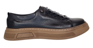 Pantofi barbati casual din piele naturala Negru Gold GKR124N - Img 9