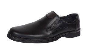 Pantofi barbati casual din piele naturala pe calapod lat cu elastic GKR104N - Img 5