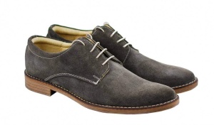 Pantofi barbati casual eleganti din piele naturala gri ROVGRI