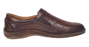 Pantofi barbati casual perforati din piele naturala Maro - GKR03M - Img 5