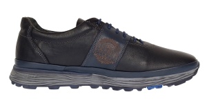 Pantofi barbati din piele naturala - Model Casual - Sport Negru Bleumarin 505ESC - Img 7