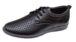 Pantofi barbati din piele naturala - Model Sport Casual Perforat Negru 129N - Img 4