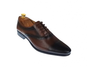Pantofi barbati eleganti, cu siret, din piele naturala maro - CRISMARO - Img 6