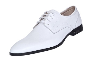 Pantofi barbati eleganti din piele naturala Alb Box GKR101A - Img 6