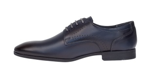 Pantofi barbati eleganti din piele naturala bleumarin GKR101BL - Img 8