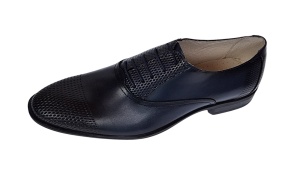 Pantofi barbati eleganti din piele naturala bleumarin, Lux Class - 724BLM - Img 3