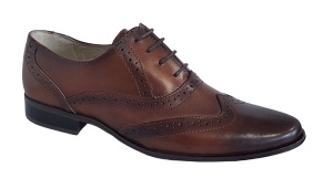 Pantofi barbati eleganti din piele naturala, cu siret, maro, 566M