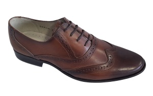 Pantofi barbati eleganti din piele naturala, cu siret, maro, 566M - Img 9
