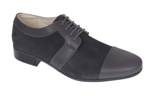 Pantofi barbati eleganti din piele naturala, culoare gri inchis - 1006GRI - Img 5
