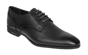 Pantofi barbati eleganti din piele naturala culoare neagra GKR101N