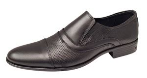 Pantofi barbati eleganti din piele naturala de culoare neagra GKR01N