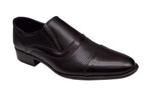Pantofi barbati eleganti din piele naturala de culoare neagra GKR01N - Img 3