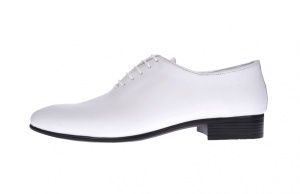 Pantofi barbati eleganti din piele naturala Enzo Alb 475 - Img 7