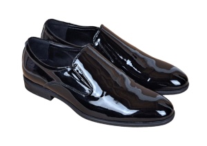 Pantofi barbati, eleganti, din piele naturala, fara siret, Negru LAC SIR073NEL - Img 4