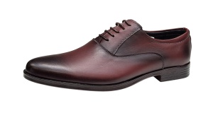 Pantofi barbati eleganti din piele naturala GKR84 Visiniu - Img 8