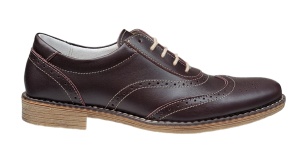 Pantofi barbati eleganti din piele naturala, maro - 870MBOX - Img 5