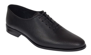 Pantofi barbati eleganti din piele naturala matritata - Model Negru GKR132NP - Img 8