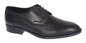 Pantofi barbati eleganti din piele naturala - Model Office Negru 708 - Img 2