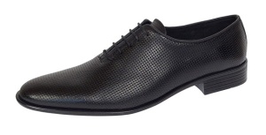 Pantofi barbati eleganti din piele naturala - Model Office Negru Matritat GKR35NPF