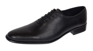 Pantofi barbati eleganti din piele naturala - Model Office Negru Matritat GKR35NPF - Img 2