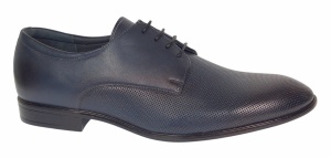 Pantofi barbati eleganti din piele naturala texturata bleumarin – Eleganta si rafinament 346 - Img 3