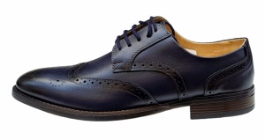 Pantofi barbati office, eleganti din piele naturala, Bleu Navy, TEST68BL - Img 2
