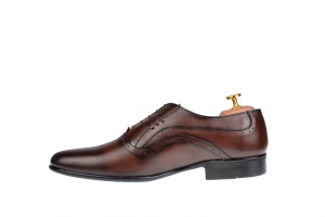 Pantofi Barbati Office, Eleganti, din Piele Naturala, Maro, CIUCALETI SHOES - Img 4