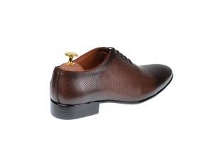 Pantofi barbati office, eleganti din piele naturala maro, ELION MATEO 026M - Img 2
