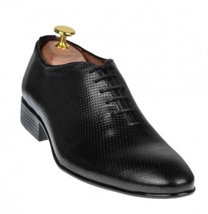 Pantofi barbati office eleganti din piele naturala - Model Negru 026NPERF - Img 7