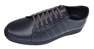 Pantofi barbati sport casual din piele naturala bleumarin ADTIMBL - Img 5