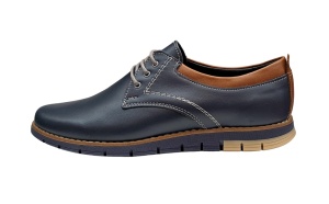 Pantofi barbati sport din piele naturala bleumarin, GKR57BLM - Img 6