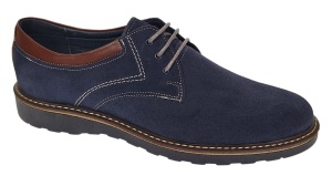 Pantofi barbati sport din piele naturala intoarsa Bleumarin Antilopa GKR130BL - Img 8