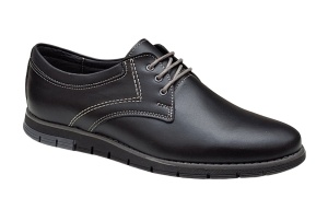 Pantofi barbati sport din piele naturala, negru, GKR57N