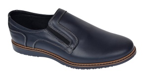 Pantofi casual barbati din piele naturala Bleumarin GKR 331ELBL - Img 4