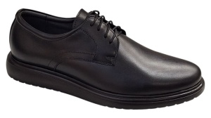 Pantofi casual barbati din piele naturala de culoare neagra DeSuceava RSY03N